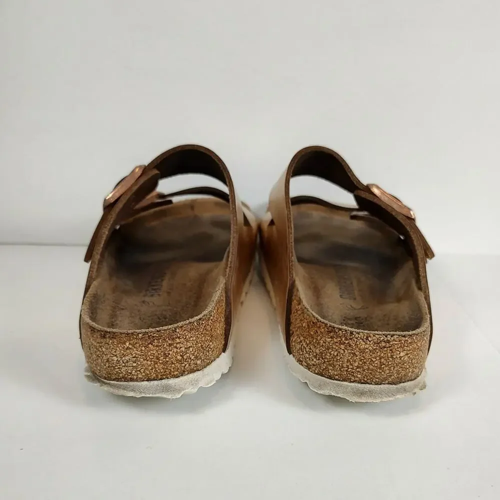 Birkenstock Arizona metallic Rose Gold casual summer sandals womens 6-6.5 (37) - Picture 4 of 9